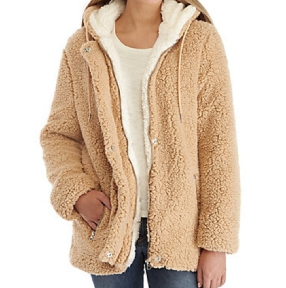 C & C California faux fur zip jacket